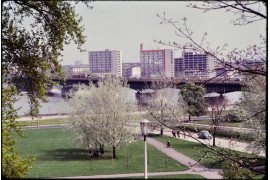 fot. John Reps / Cornell University Library, Widok na most Śląsko-Dąbrowski