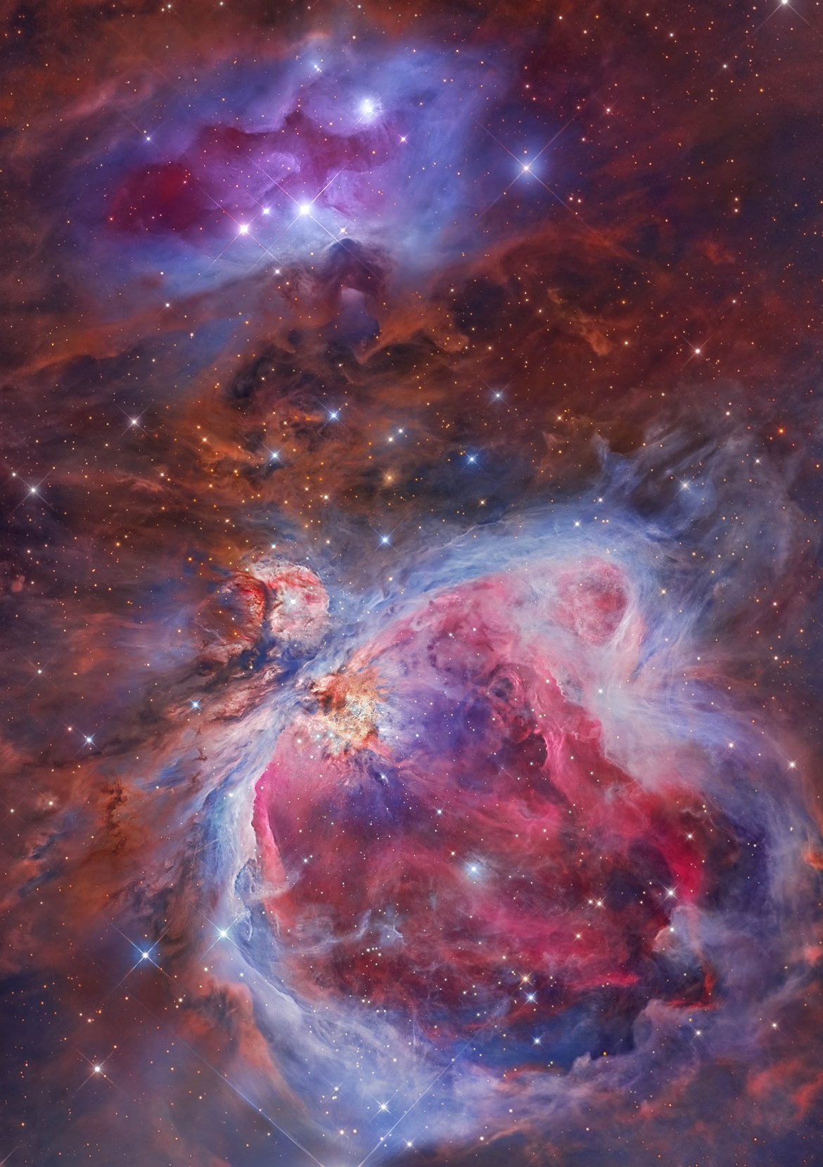 fot. Miguel Angel, Garcia Borella, Lluis Romero Ventura, "Mosaic of Great Orion & Running Man Nebula" / Insight Investment Astronomy Photographer of the Year 2018
