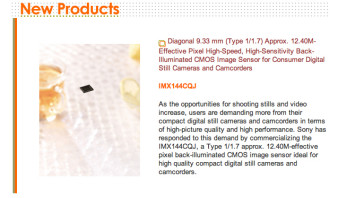 Nowy sensor CMOS BSI od Sony
