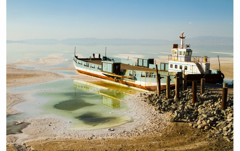 fot. Pedram Yazdani, Sand, Nagroda Forestry Commission England, Jezioro Urmia, największe słone jezioro Bliskiego Wchodu w wyniku zmian klimatu i budowy tam utraciło 90% zasobów wody.