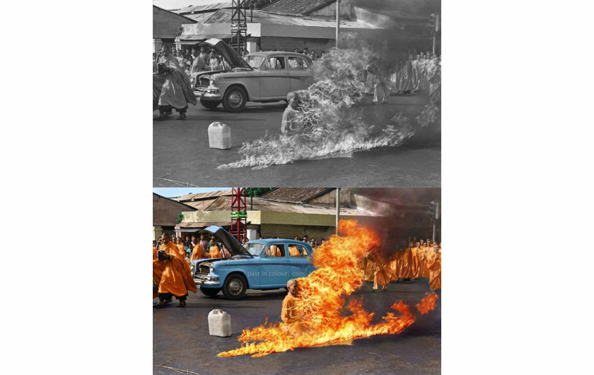 Thich Quang Duc’s self-immolation, 1963. Źródło: http://www.webburgr.com