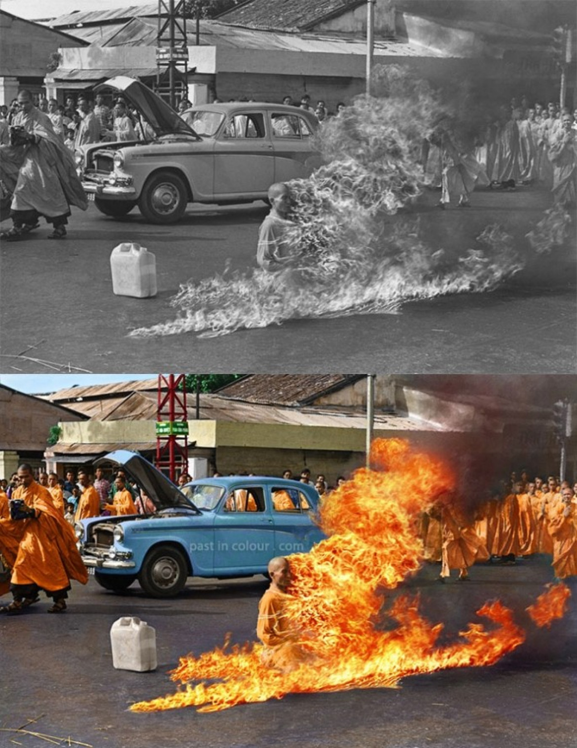 Thich Quang Duc’s self-immolation, 1963. Źródło: http://www.webburgr.com