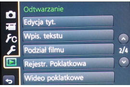 Standardowe menu apart Panasonic Lumix DMC-GX8