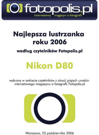 Plebiscyt na najlepsze produkty i wydarzenia fotograficzne w 2006 roku - wyniki