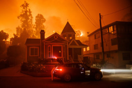 Marcus Yam (Los Angeles Times), II miejsce w kategorii "Domestic News Picture Story" | 4 grudnia 2017 r. w pobliżu Thomas Aquinas College w Santa Paula wybuchł mały pożar, który rozprzestrzenił się w jeden z największych pożarów w Kalifornii, spalając ponad 280 000 akrów.