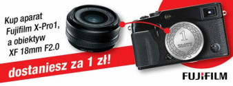 Fujifilm X-Pro1 - obiektyw XF 18 mm f/2 w promocji za złotówkę