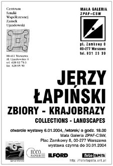 Jerzy Łapiński - &quot;Zbiory - krajobrazy&quot;