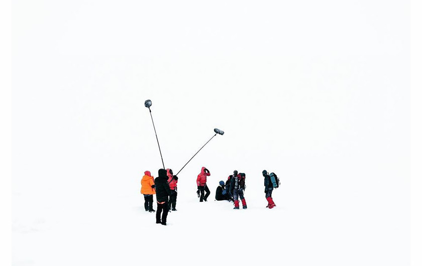fot. Piotr Litwic, „Broad Peak” plan zdjęciowy na lodowcu w Alpach. Produkcja East Studio.