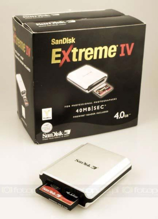 Test zestawu SanDisk CompactFlash Extreme IV z czytnikiem FireWire