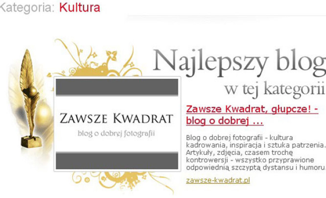 "Zawsze Kwadrat" najlepszym blogiem kulturalnym 2008 roku