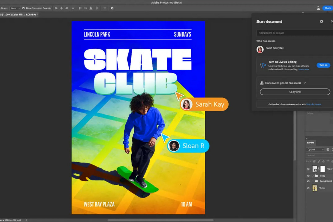 Photoshop wprowadza funkcję Live Co-Editing - zbiorowa współpraca nad projektem