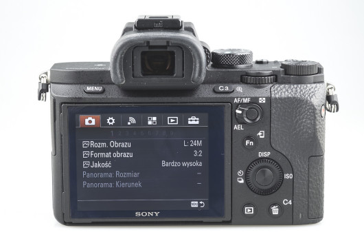Sony A7 II - menu