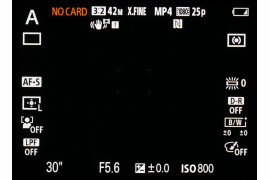 Informacje wyświetlane na ekranie aparatu Sony RX1R II