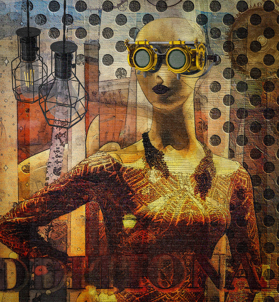 Fot. Shelley Benjamin, "Industrial Muse", 1. miejsce w kat. Visual FX &amp; Digital Art / Mobile Photography Awards 2025 