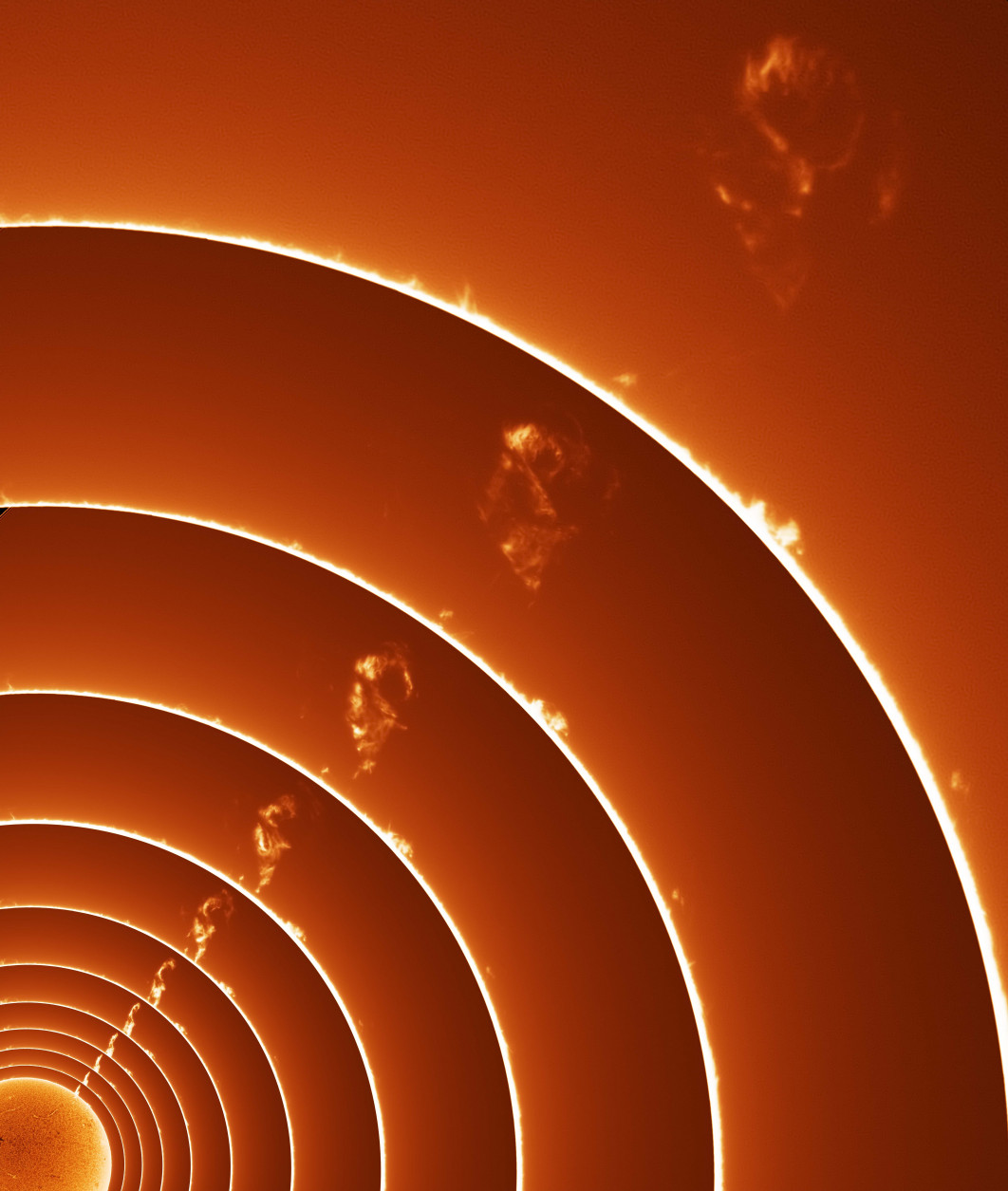 Fot. Zhang Yanguang , &quot;A Sun Yawn&quot;, 2. miejsce w kat. Our Sun / ZWO Astronomy Photographer of the Year 2025
