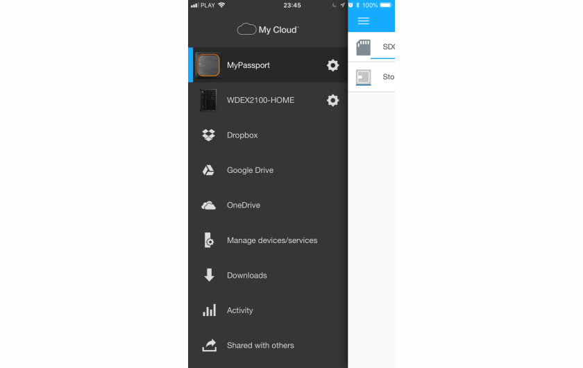 WD My Passport Wireless SSD - aplikacja mobilna