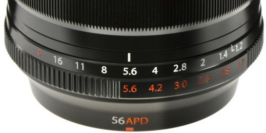 Fujifilm Fujinon  XF 56 mm f/1,2 R APD - filtr apodyzacyjny w znanej konstrukcji