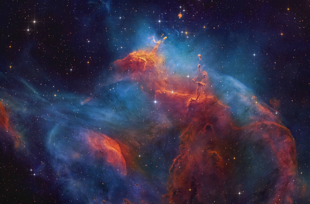 Fot. Ani Shastry, "Gum 37: The Southern Tadpoles (or 'Teapot Nebula')", nominacja w kat. Start &amp; Nebulae / 