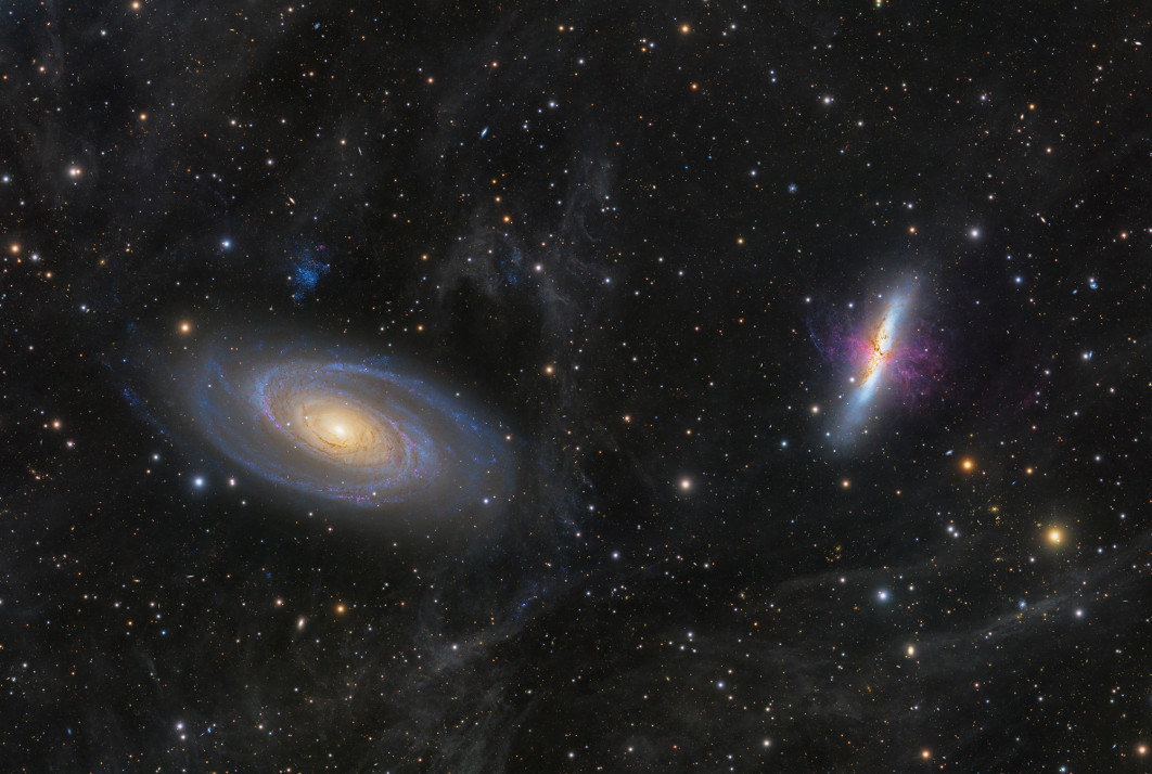 Fot. Yijing Zhu i Xinghan Yang, "Cosmic Neighbours: Beauty and the Beast", nominacja w kat. Galaxies / 
