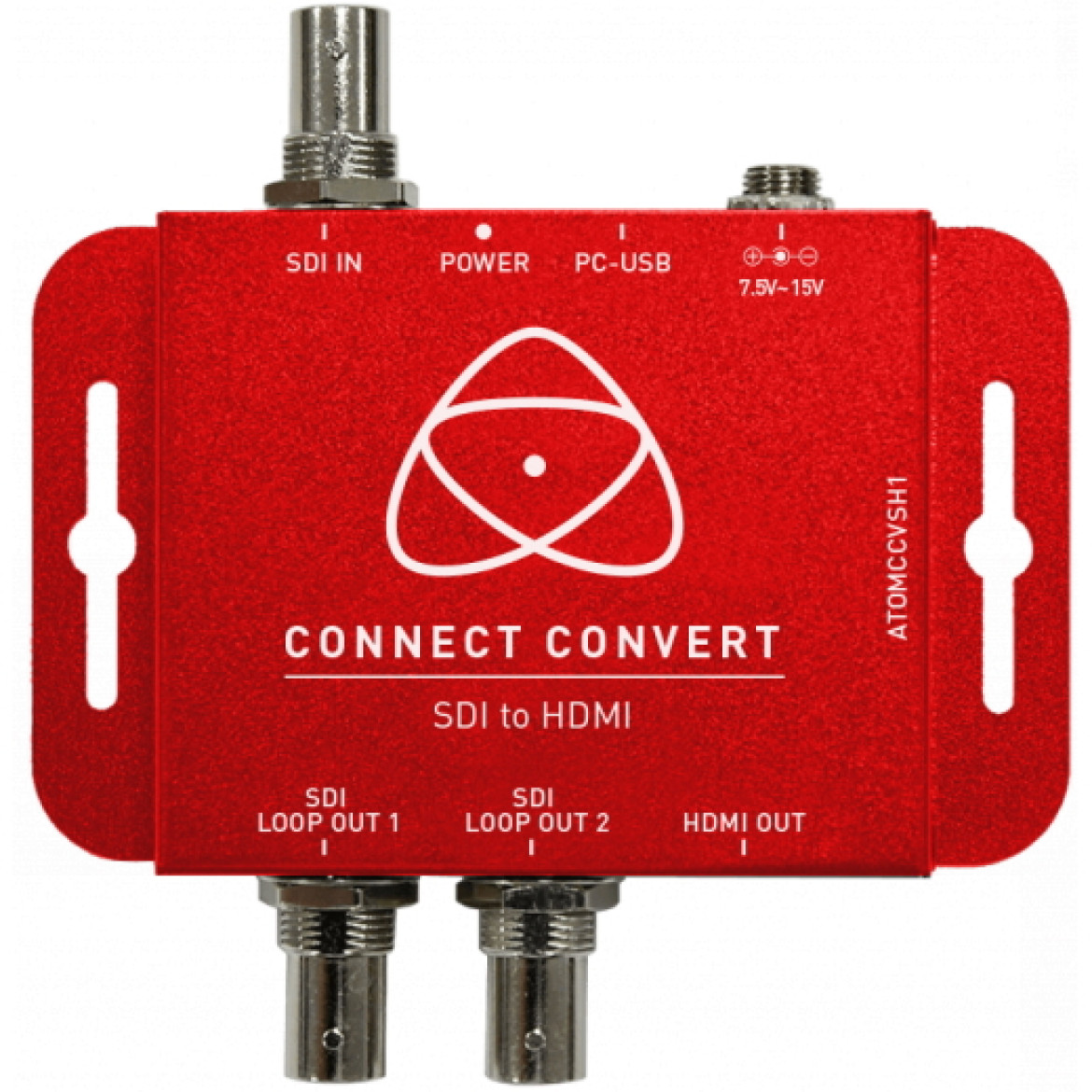 Atomos Connect Converter ATOMCCVSH1 - kompaktowy konwerter SDI na HDMI o jakości transmisji z pełnym rozmiarem 3G / HD / SD-SDI, blokowany HDMI, blokowany zasilacz DC i zdejmowane uchwyty montażowe