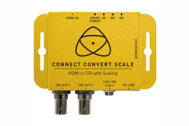 Atomos Connect Converter ATOMCSCHS1 - konwerter HDMI na SDI wyposażony w pełnowymiarowy 3G / HD / SD-SDI, blokowany HDMI, blokowany zasilacz prądu stałego, zdejmowane uchwyty montażowe, skalowanie konwersji /szybkość klatek / rozdzielczość do HD 1080p60.