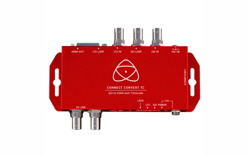 Atomos Connect Converter ATOMCTCSH1 - zamieni proste telewizory w precyzyjne lunety, zamieniając SDI na HDMI podczas osadzania i nakładania LTC timecode oraz Audio VU (do 8 kanałów)