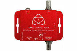 Atomos Connect Converter ATOMCCVSF1 - urządzenie konwertuje SDI na Fiber dla ekstremalnie długich sekwencji wideo przekraczających maksymalną długość możliwą dla kabla SDI (200 m) lub wzmacniacza SDI (400 m)