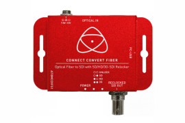Atomos Connect Converter ATOMCCVFS1 - urządzenie konwertuje Fiber na SDI dla ekstremalnie długich sekwencji wideo przekraczających maksymalną długość możliwą dla kabla SDI (200 m) lub wzmacniacza SDI (400 m)