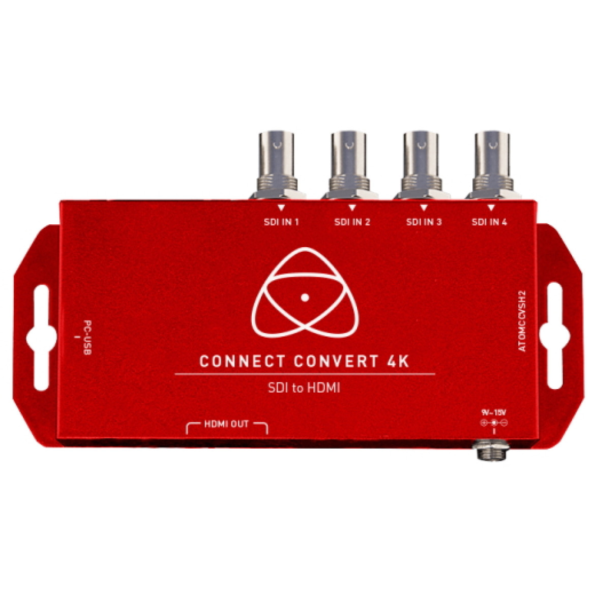 Atomos Connect Converter ATOMCCVSH2 - skalowanie do 4Kp60 przy konwersji SDI na HDMI z wbudowanym kodem czasowym, WFM, Audio za pośrednictwem SDI Quadlink 12/6/3 / 1,5G. Konwertuje na HDMI lub zapętla do 12G-SDI.