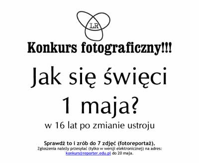 Konkurs fotograficzny: Jak się święci 1 maja?