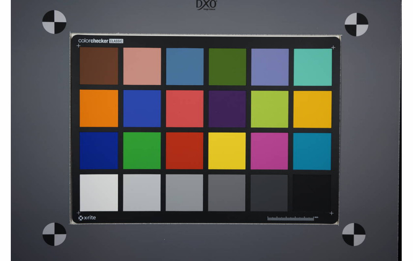 Sony A7 II - reprodukcja kolorów; tablica testowa