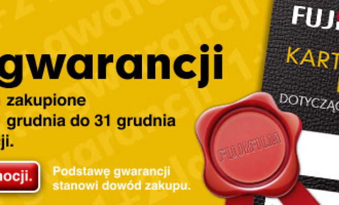  Promocja Fujifilm - przedłużenie gwarancji aparatów cyfrowych o 2 lata