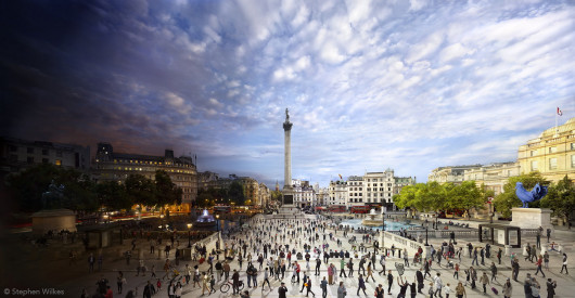 fot. Stephen Wilkes / Trafalgar Square, Londyn, 2014