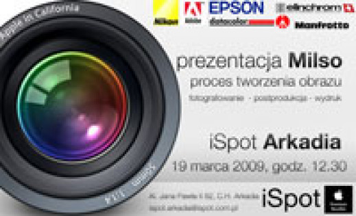 Fotografowanie, postprodukcja, wydruk - prezentacja Milso w iSpot Arkadia
