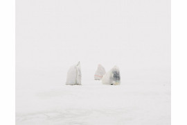 fot. Aleksey Kondratev, z cyklu "Ice Fishers"

Astana (Kazachstan) to jedna z najzimniejszych  i najmłodszych (od 1997 roku) stolic świata. Zimą temperatury sięgają tu 52 stopni Celsjusza poniżej zera. Sylwetki rybaków łowiących ryby na zamarzniętej rzecze Ishim kontrastują z futurystyczną wizją nowej stolicy.