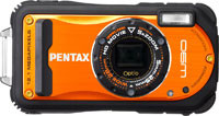 Pentax Optio W90 w kolorze pomarańczowym