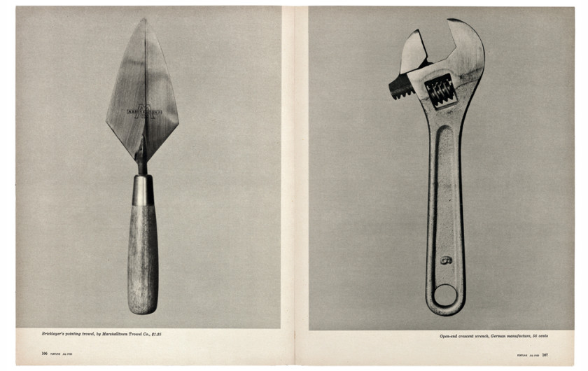 Walker Evans, Piękno pospolitego narzędzia, Fortune, czerwiec 1955. Dzięki uprzejmości The Metropolitan Museum of Art