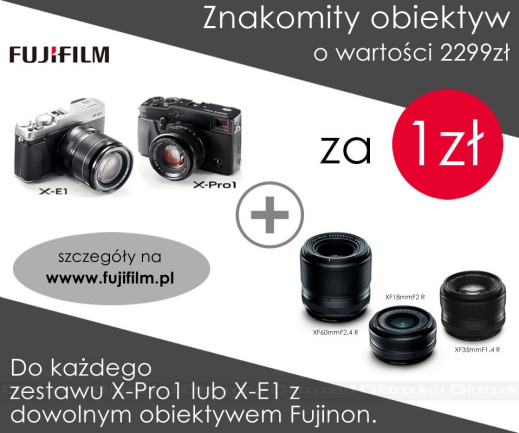 Promocja Fujifilm - obiektyw za złotówkę