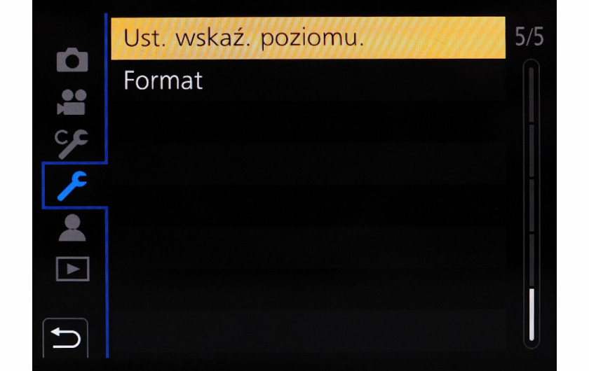 Menu główne aparatu Panasonic Lumix G9