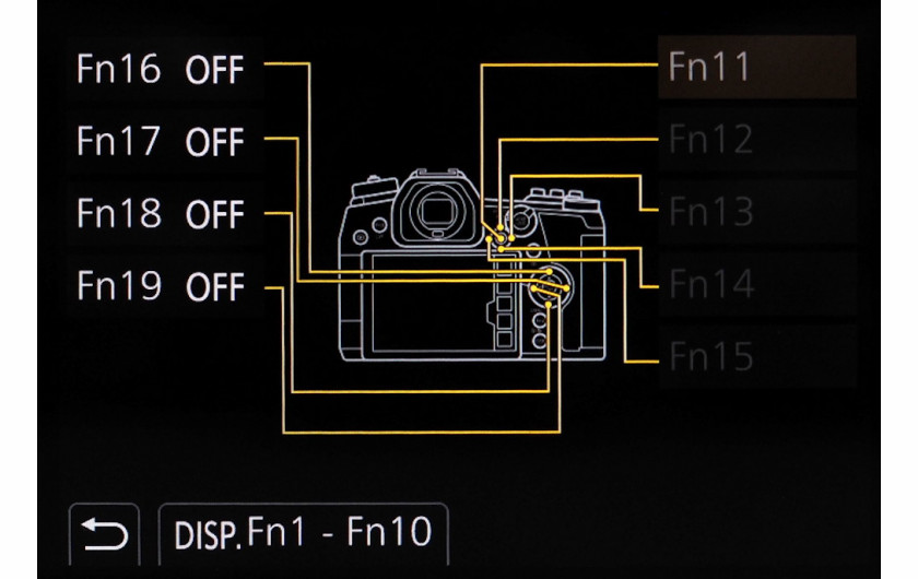 Menu personalizacji aparatu Panasonic Lumix G9