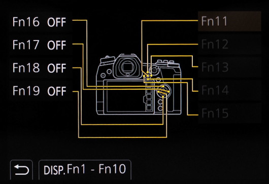 Menu personalizacji aparatu Panasonic Lumix G9