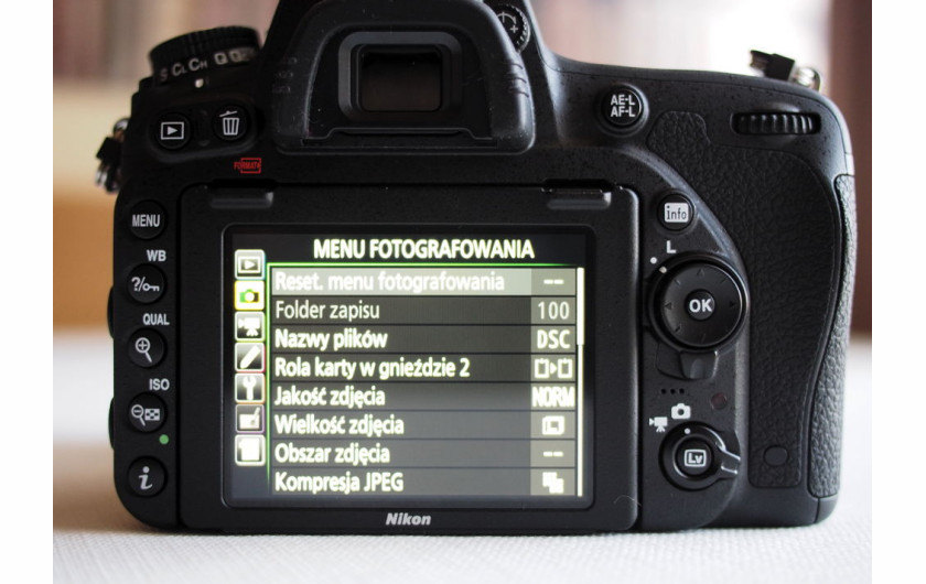 D750 menu