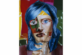 Portrait with Blue Hair, 45&#8221; x 36&#8221;, C-Print, 2013, dzięki uprzejmości artysty