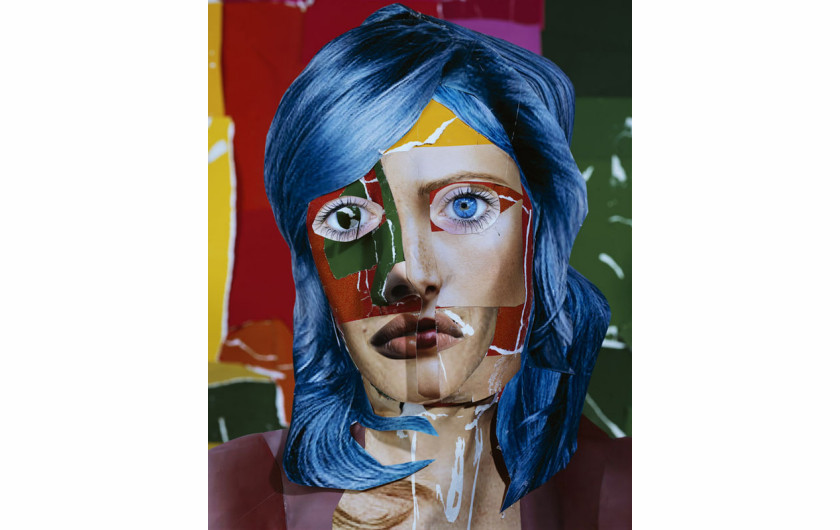 Portrait with Blue Hair, 45&#8221; x 36&#8221;, C-Print, 2013, dzięki uprzejmości artysty