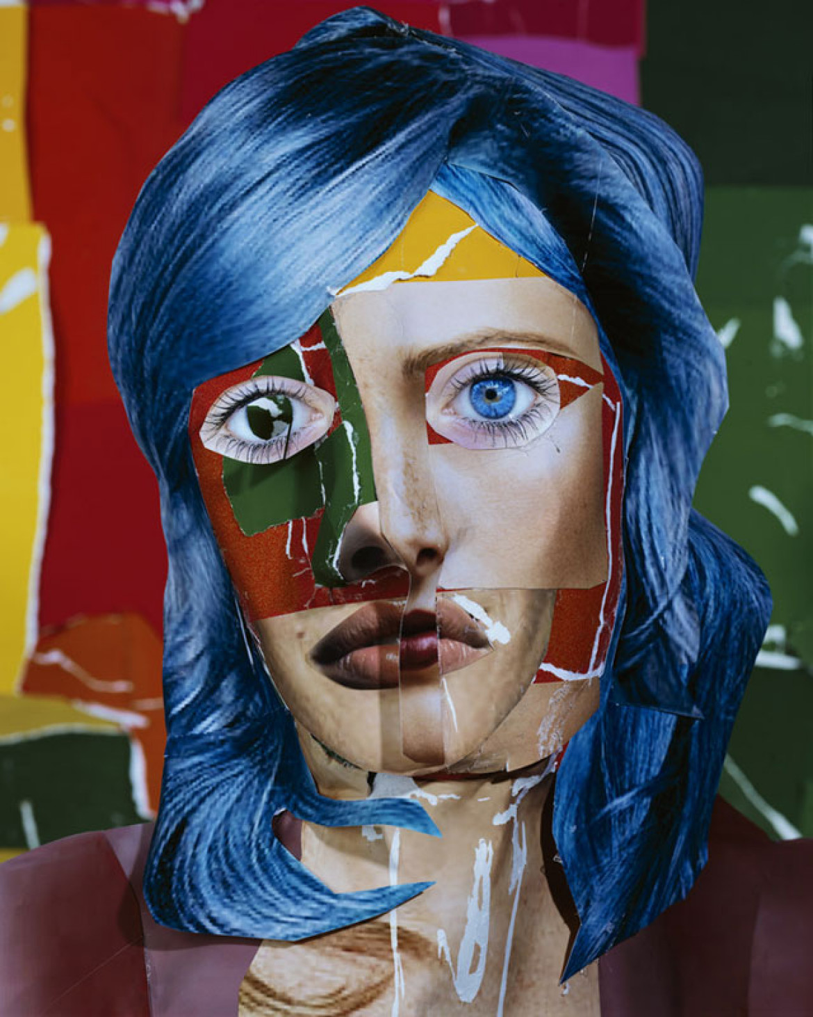 Portrait with Blue Hair, 45&#8221; x 36&#8221;, C-Print, 2013, dzięki uprzejmości artysty