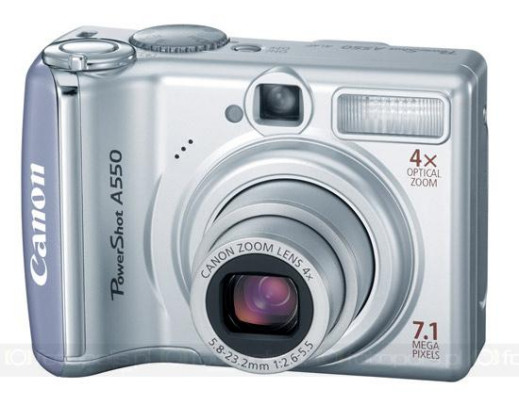 Canon PowerShot A550 - wyższy numer, skromniejsze wyposażenie