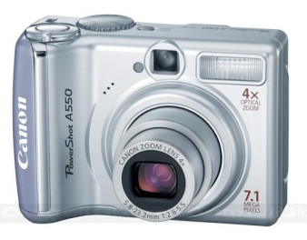 Canon PowerShot A550 - wyższy numer, skromniejsze wyposażenie