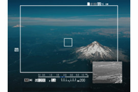 Fujifilm X100T - wizjer elektroniczny z włączonym dalmierzem