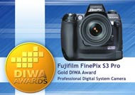 Złoty Medal DIWA dla Fujifilm S3 Pro