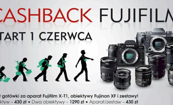 Cashback na 17 aparatów i obiektywów Fujifilm